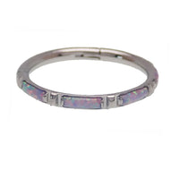 Opal Bezel Set Titanium Clickers 16g - Body Clickers Body Jewelry