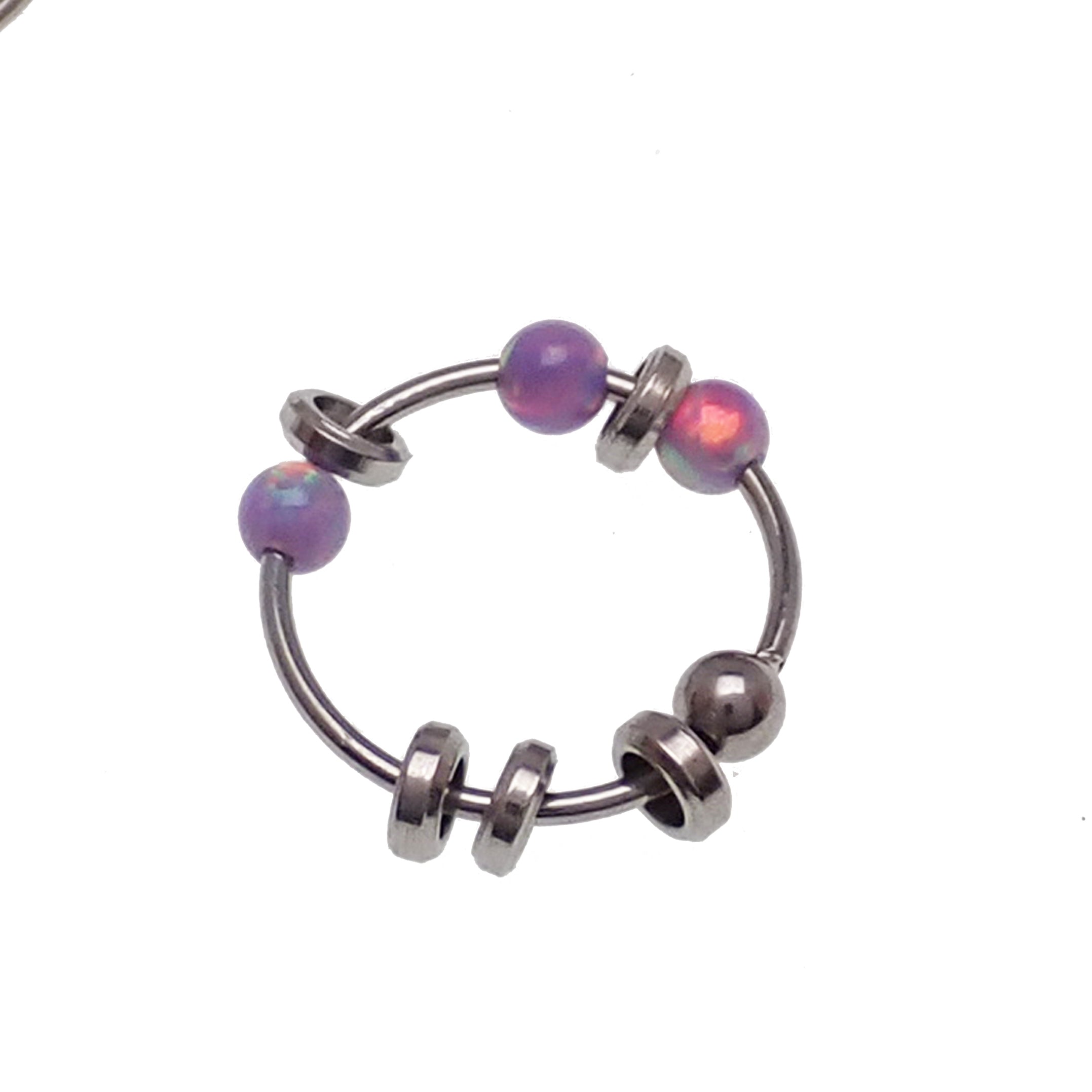 Steel Ring with Assorted Attachments 22g - Body Clickers Body Jewelry