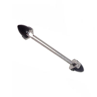 Black Onyx Cone Nipple Bar 16g - Body Clickers Body Jewelry