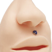 Natural Stone Teardrop Push Fit Titanium Flatback - Body Clickers Body Jewelry