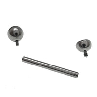 Clear / Pink CZ Tongue Titanium Barbell Piercing 14g - Body Clickers Body Jewelry