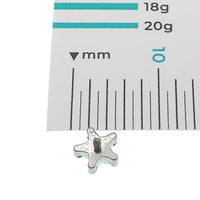 Full Clear CZ Star Titanium Top - Top Only 16g - Body Clickers Body Jewelry