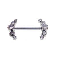 Clear CZ Nipple Cluster 14g, 12g