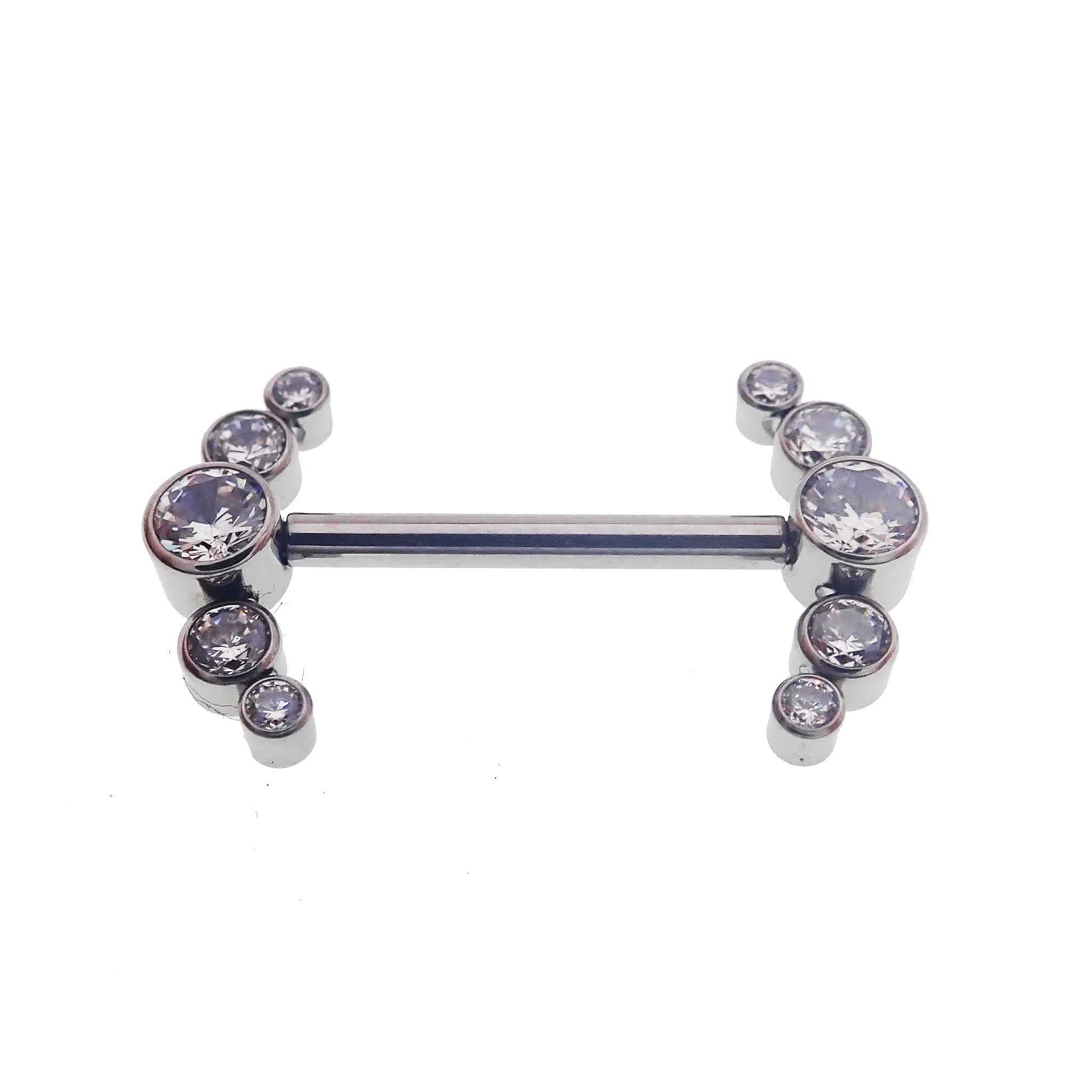 Clear CZ Nipple Cluster 14g, 12g