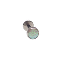 3 - Set Opalite Peach & CZ Flower & Round Push Fit Flatblack 14g, 16g, 18g, 20g - Body Clickers Body Jewelry