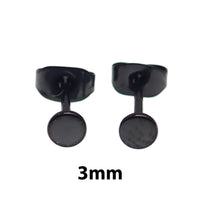 Thin PVD Black Titanium Disc Earring Pair - Body Clickers Body Jewelry