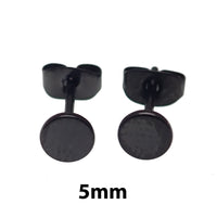 Thin PVD Black Titanium Disc Earring Pair - Body Clickers Body Jewelry