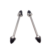 Black Onyx Cone Nipple Bar 16g - Body Clickers Body Jewelry