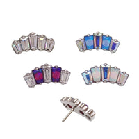 Marquise Opal & AB CZ Push Fit with labet stud 14g, 16g, 18g, 20g - Body Clickers Body Jewelry