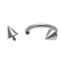 Titanium Cone Horseshoe 14g, 16g - Body Clickers Body Jewelry
