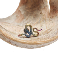 Rainbow - Anodized Snake Push Fit Titanium Flat Back 14g, 16g, 18g, 20g - Body Clickers Body Jewelry