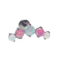Opal CZ Blaze - Set Cluster Flatback Labret 18g, 16g, 14g - Body Clickers Body Jewelry
