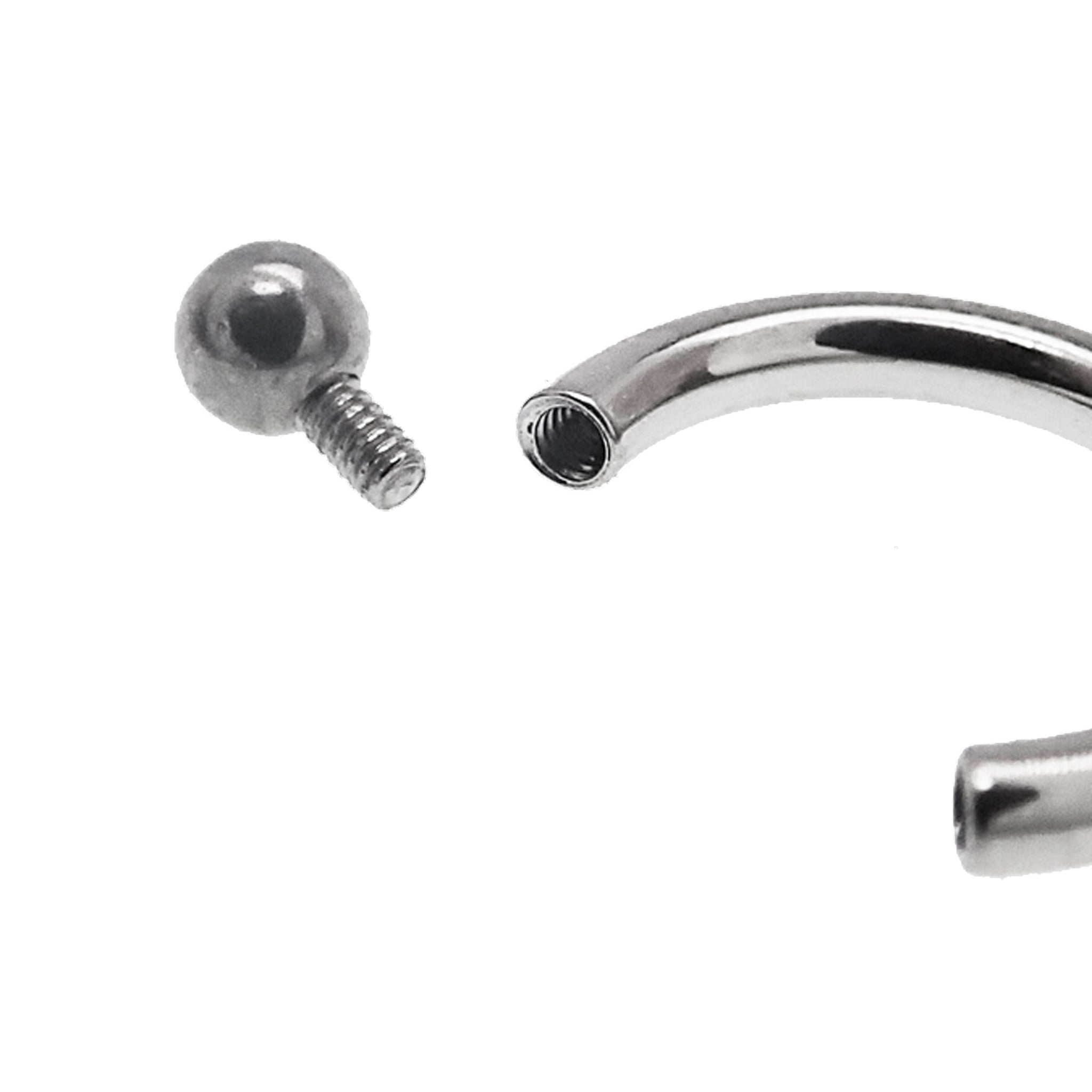 Horseshoe Titanium Circular Ring 16g, 14g - Body Clickers Body Jewelry
