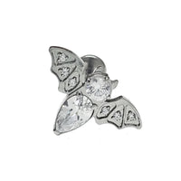 CZ Bat Titanium Push Fit Flatback Piercing - 20g, 18g, 16g,14g - Body Clickers Body Jewelry