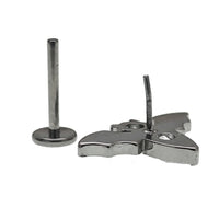 CZ Bat Titanium Push Fit Flatback Piercing - 20g, 18g, 16g,14g - Body Clickers Body Jewelry