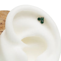 CZ Love Heart Titanium Flatback - 18g, 16g, 14g - Body Clickers Body Jewelry