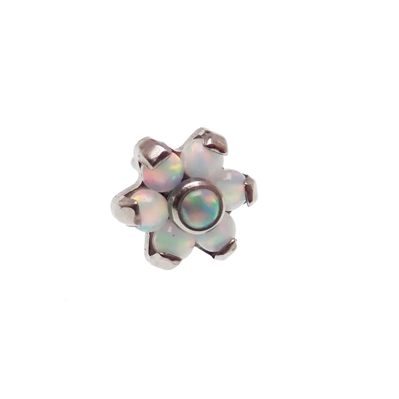 Opal / CZ Flower Push Fit Titanium Attachments