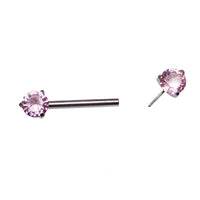 Push Fit Threadless Nipple Bar CZ ,12g,14g, 16g, - Body Clickers Body Jewelry