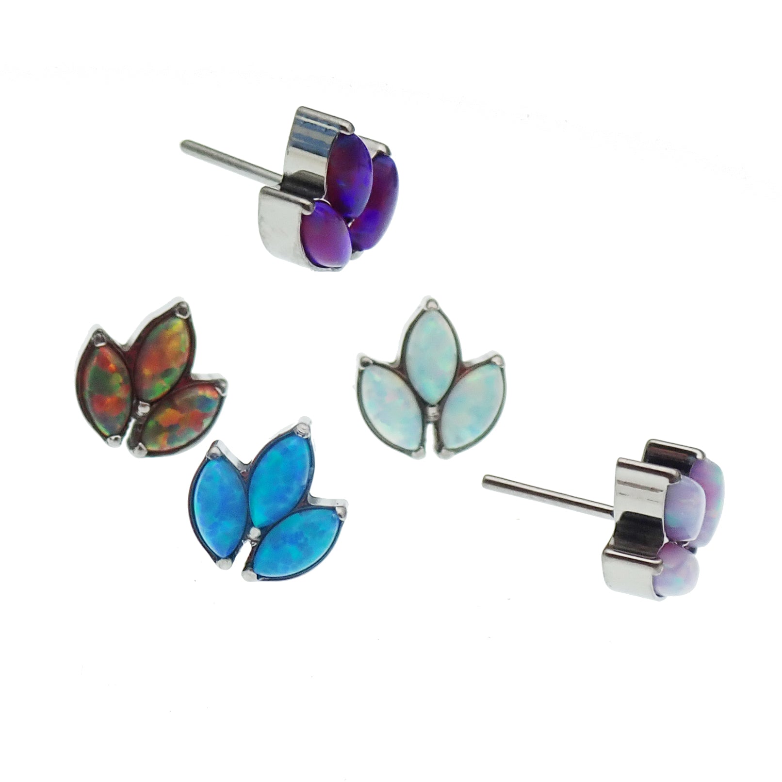 Mini Opal Crown Push Fit Titanium Top - Body Clickers Body Jewelry