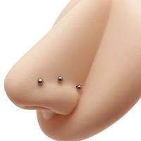 Set of 3 Nose Studs 18g