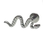 Small Snake Titanium Flatback Piercing 18g, 16g, 14g