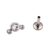 CZ & Opal Small Cluster Flatback Piercing 14g, 16g, 18g - Body Clickers Body Jewelry