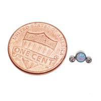 CZ & Opal Small Cluster Flatback Piercing 14g, 16g, 18g - Body Clickers Body Jewelry