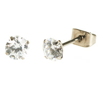 CZ Titanium Earrings Pair