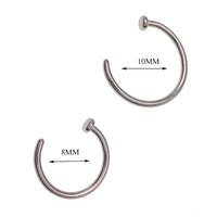 Titanium Nose Ring with Stop 18g