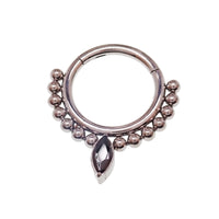 Beaded Teardrop Clicker Ring 16g