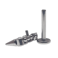 Spike CZ Crown Titanium Flatback Piercing - 18g, 16g, 14g - Body Clickers Body Jewelry