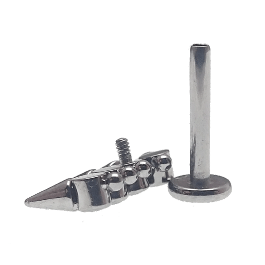Spike CZ Crown Titanium Flatback Piercing - 18g, 16g, 14g - Body Clickers Body Jewelry