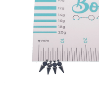 Spike CZ Crown Titanium Flatback Piercing - 18g, 16g, 14g - Body Clickers Body Jewelry
