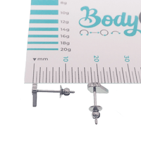 Pair of Ice Cream Cone implant Titanium Earrings - Body Clickers Body Jewelry