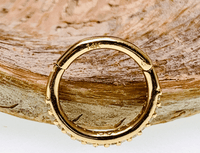 CZ 14k Gold 16g Hinged Clicker Ring - Body Clickers Body Jewelry