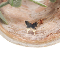 Butterfly 14k Gold Flat Back 14g, 16g, 18g, 20g - Body Clickers Body Jewelry