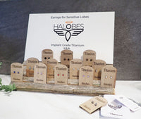 Titanium Earrings Hammered Metal Disc - Body Clickers Body Jewelry