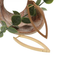 Pure titanium Matt Gold Irregular hoop earrings