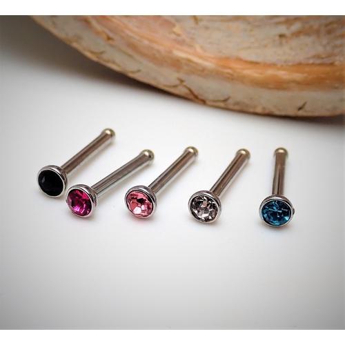 18g -1.0mm combo surgical steel nose stud bones - pure piercings