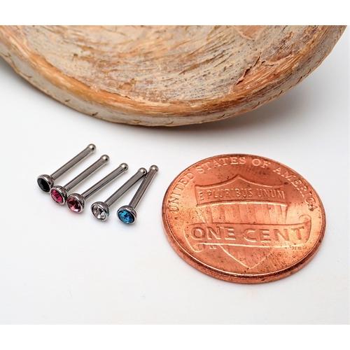 18g -1.0mm combo surgical steel nose stud bones - pure piercings