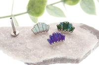 Marquise Opal Flatback Piercing 18g, 16g, 14g - Body Clickers Body Jewelry
