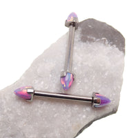 Multi lavender Opal Titanium Nipple Cones