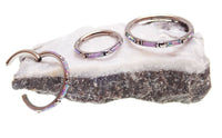 Opal Bezel Set Titanium Clickers 16g - Body Clickers Body Jewelry