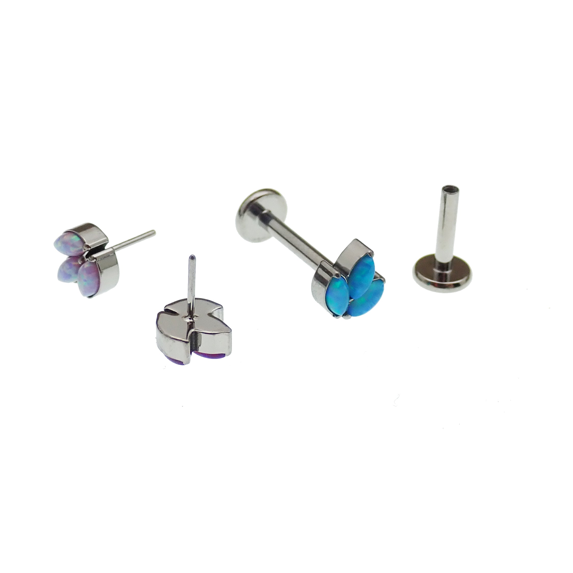 Mini Opal Crown Titanium Push Fit Piercing - 20g, 18g, 16g, 14g - Body Clickers Body Jewelry