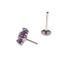 Surgical Steel Push fit Opal Flower - Body Clickers Body Jewelry