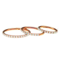 White Fire Opal Titanium Clicker 16g