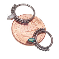 Beaded Teardrop Clicker Ring 16g