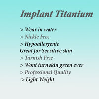 Clear CZ Tri - Flower Industrial Scaffold Titanium Bar 14g - Body Clickers Body Jewelry