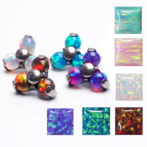 16g Trio Opal Titanium Attachment - pure piercings