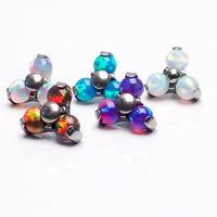 16g Trio Opal Titanium Attachment - pure piercings